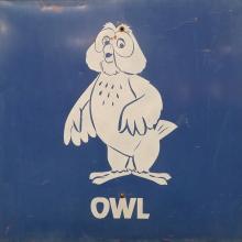 Disneyland Owl Parking Lot Sign - ID: augdisneyland20022 Disneyana