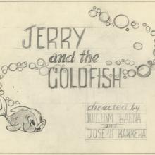 Jerry and the Goldfish Title Layout Drawing - ID: augmgm020 MGM