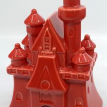 Fantasyland Castle Red Ceramic Figurine - ID: jundisneyana20262 Disneyana