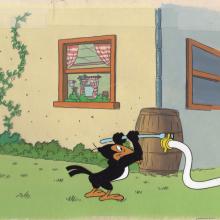 Heckle and Jeckle Production Cel and Background  - ID: junheckle20215 Filmation