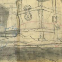 Banjo the Woodpile Cat Background Layout Drawing - ID: marbanjo21060 Don Bluth
