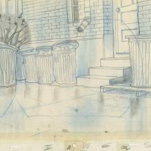 Banjo the Woodpile Cat Background Layout Drawing - ID: marbanjo21072 Don Bluth