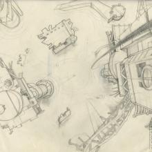 Space Ace Background Layout Drawing - ID: marspaceace21094 Don Bluth