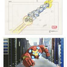 Ultimate Avengers Signed Layout Drawing - ID: mlg100207 Marvel