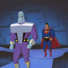 Brainiac and Superman Stolen Memories Production Cel  - ID: IFA6694 Warner Bros.