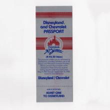 Disneyland and Chevrolet 30th Annivesary Void Stamped Admission Ticket - ID: apr22110 Disneyana