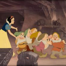 Snow White and the Seven Dwarfs Off to Bed Hand-Painted Limited Edition Cel - ID: apr22160 Walt Disney