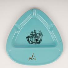 1970s Disneyland Souvenir His Teal Metal Ashtray - ID: apr22197 Disneyana