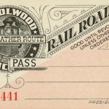 1954 Carolwood Railroad Fair Weather Route Boarding Pass - ID: aprdisneyana22195 Disneyana