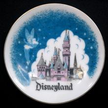 Disneyland Tinker Bell & Castle Souvenir Mini-Plate - ID: aprdisneyland21318 Disneyana