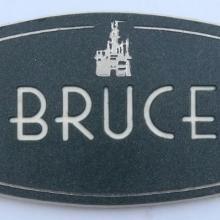 1960s Disneyland Cast Member Bruce Name Tag - ID: augdisneyana21173 Disneyana