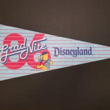 Disneyland Grad Nite 1986 Pennant - ID: augdisneyana21197 Disneyana