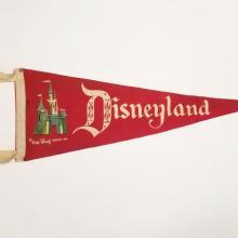 Disneyland Sleeping Beauty Castle Red Pennant - ID: augdisneyana21204 Disneyana