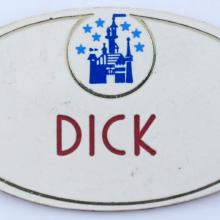1970s Disneyland Cast Member Dick Name Tag - ID: augdisneyana21228 Disneyana