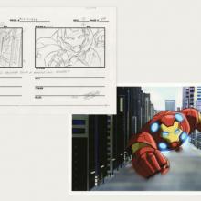 Ultimate Avengers Stan Lee Signed Storyboard Drawing - ID: decironman21008 Marvel