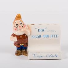 1960s Snow White Doc Toothbrush Holder - ID: enesco00080doc Disneyana