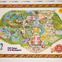 1980 Tokyo Disneyland Pre-Opening Map Test Print - ID: febdisneyland22052 Disneyana