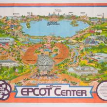 1982 EPCOT Center Souvenir Park Attraction Map - ID: febepcot22050 Disneyana