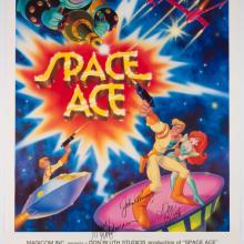 Space Ace Signed One-Sheet Poster - ID: febspaceace22045 Don Bluth