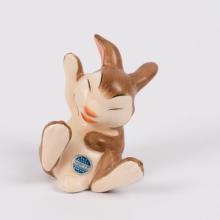 1950s Bambi Thumper Laughing Ceramic Figurine by Goebel - ID: goebel0003thum Disneyana