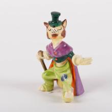 1950s Pinocchio Foulfellow Ceramic Figurine - ID: goebel0034foul Disneyana