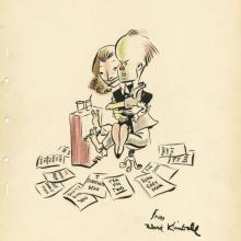Ward Kimball Wedding Gift Gag Drawing - ID: jandisneyana22020 Walt Disney