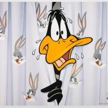 Daffy Duck Behind Bugs' Curtains Limited Edition Poster - ID: janlooney22336 Warner Bros.