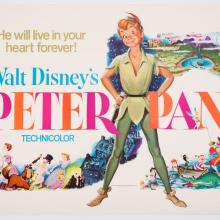 Peter Pan 1969 Re-Release Half-Sheet Poster - ID: janpeterpan22229 Walt Disney