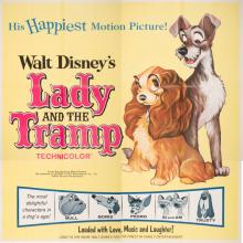 Lady and the Tramp Re-Release Six Sheet Promotional Poster - ID: jantramp22246 Walt Disney