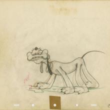 Bone Trouble Pluto Production Drawing - ID: jul22041 Walt Disney