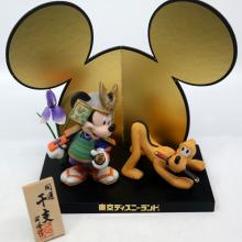 Tokyo Disneyland Samurai Mickey Mouse & Pluto Figurine Set - ID: jundisneyana20264 Disneyana