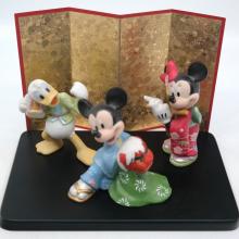 Tokyo Disneyland Ceramic Mickey, Minnie, and Donald Figurine Set - ID: jundisneyana20268 Disneyana