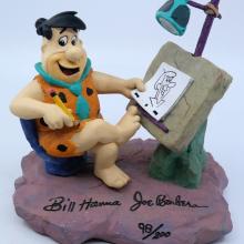 1992 Fred Flintstone Draws George Jetson Limited Edition Sculpture - ID: junflintstones21334 Hanna Barbera