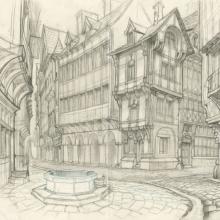 The Hunchback of Notre Dame Development Layout Drawing - ID: junhunchback21420 Walt Disney