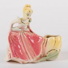 Cinderella Ceramic Planter by Leeds Pottery - ID: leeds0015cindy Disneyana