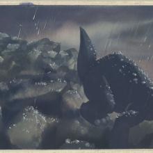 The Land Before Time Littlefoot in the Rain Background Color Key Concept - ID: mar15land003 Don Bluth
