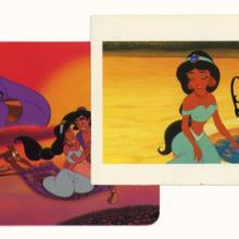 Aladdin Postcards Signed by Lea Salonga and Frank Welker - ID: mardisney22381 Disneyana