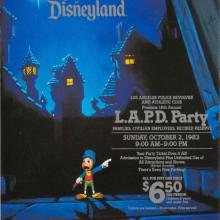 1983 LAPD Disneyland Company Event Ticket Promotional Standee - ID: mardisneyland22122 Disneyana