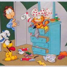 Garfield , Odie, and John Laundry Day Large PAWS Print - ID: margarfield22063 Film Roman