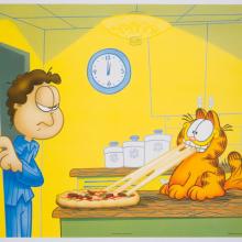 Garfield and John I Want Pizza Large PAWS Print - ID: margarfield22065 Film Roman