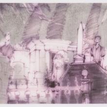 Haunted Mansion Graveyard Concept Art Disneyland Print - ID: marmansion22132 Disneyana