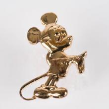 Mickey Mouse Gold Tone Sterling Tie Tack Pin - ID: marmickey22014 Disneyana