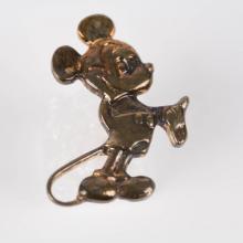 Mickey Mouse Gold Tone Sterling Tie Tack Pin - ID: marmickey22015 Disneyana