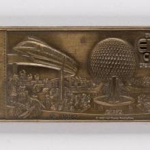 EPCOT Commemorative Grand Opening Ticket Paperweight - ID: may22010 Disneyana