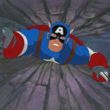 X-Men Old Soldiers Captain America Key Cel and Background - ID: may22102 Marvel