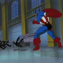 X-Men Old Soldiers Captain America Key Cel and Background - ID: may22125 Marvel