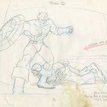 X-Men Wolverine & Captain America Layout Drawing - ID: may22128 Marvel