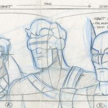 X-Men Gambit, Cyclops, and Wolverine Pan Layout Drawing - ID: may22237 Marvel