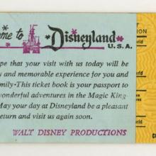 10 Adventures in Disneyland 1970 Partial Ticket Book - ID: may22259 Disneyana
