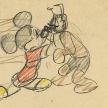 Mickey and Pluto Original Storyboard Drawing - ID: novdisney21041 Walt Disney